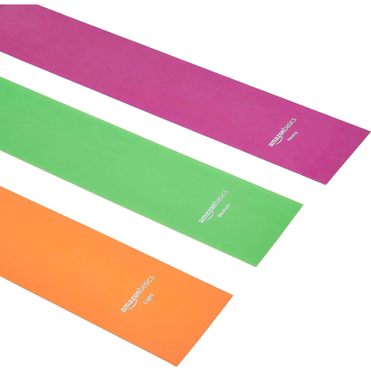 Set de 3 Bandas de Resistencia Amazon Basics TPE 150 cm
