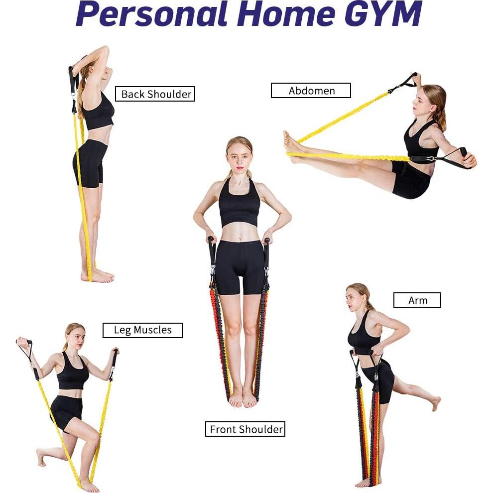 Kit de Bandas de Resistencia EILISON 13 Piezas con Mangos y Fundas