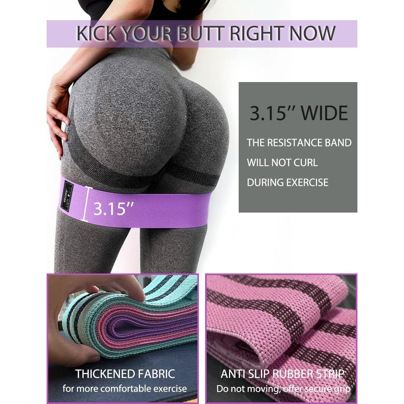 Bandas de Resistencia MRZZATA para Glúteos y Piernas - 3 Niveles