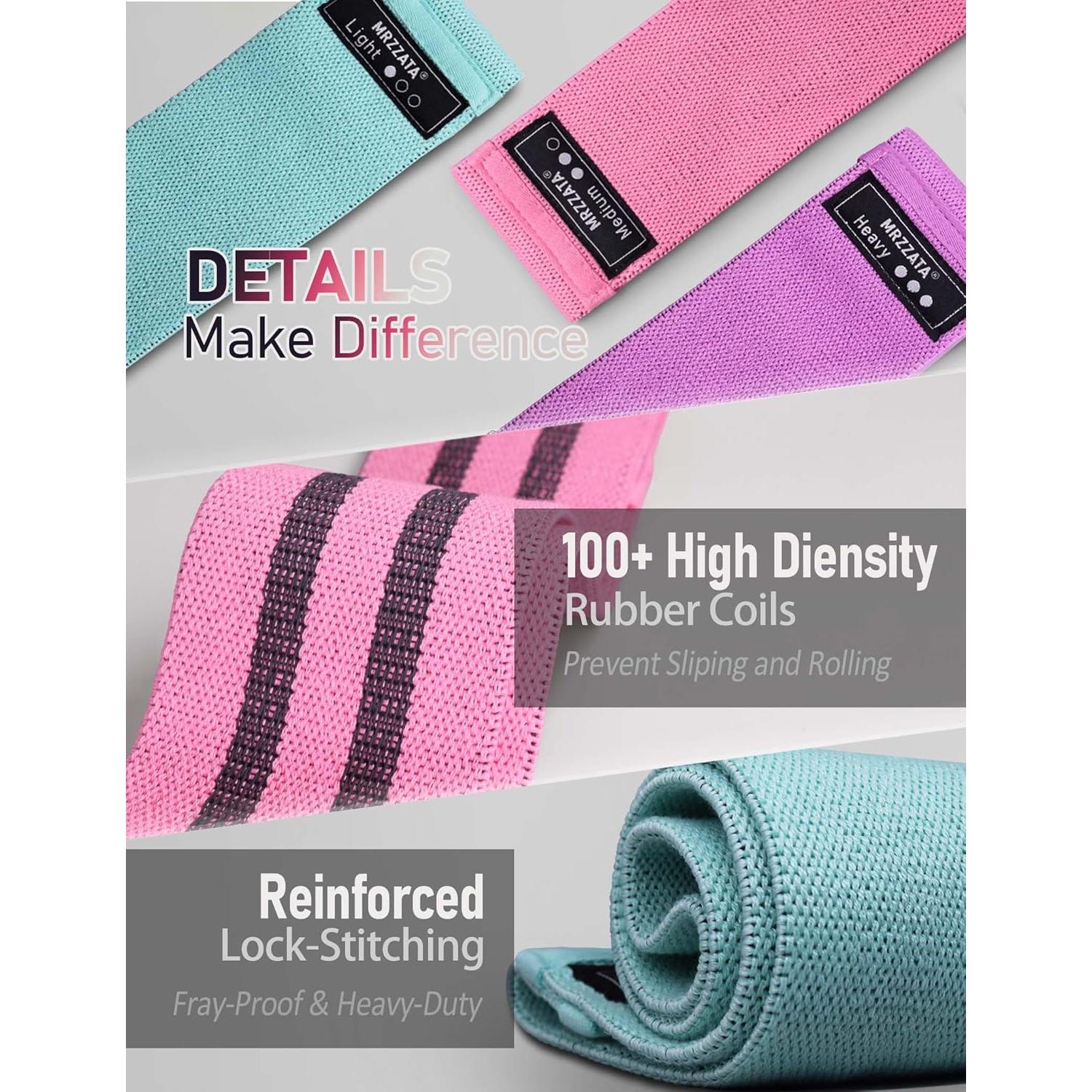 Bandas de Resistencia MRZZATA para Glúteos y Piernas - 3 Niveles