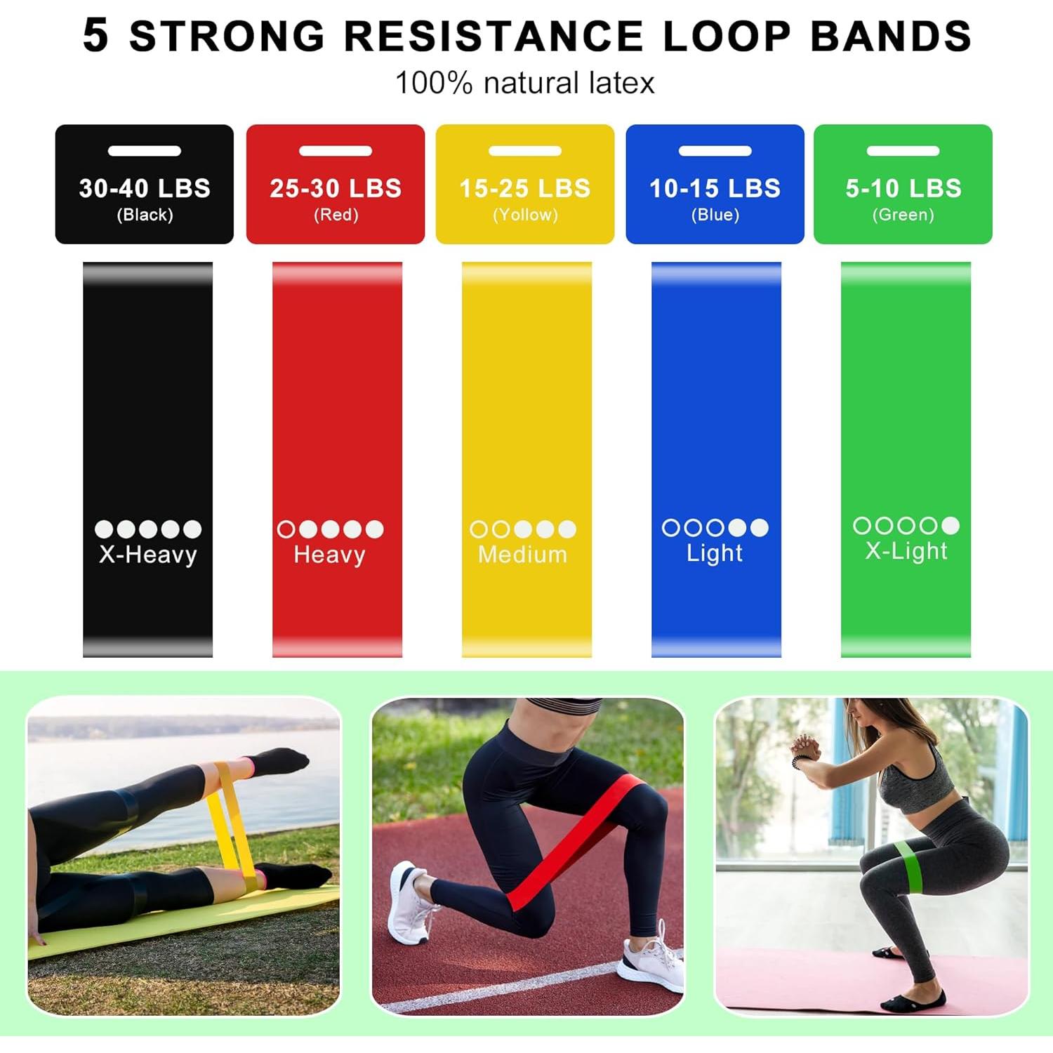 Set de 6 Bandas de Resistencia Genérica para Entrenamiento