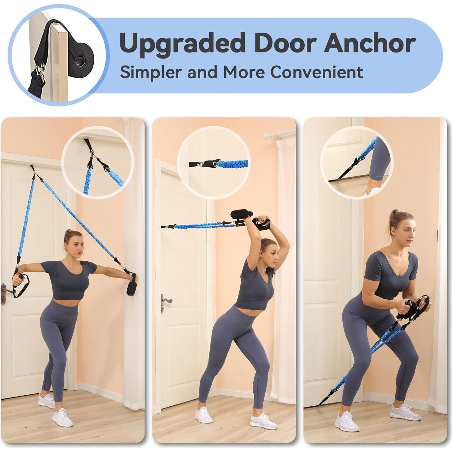 Barra de Pilates Portátil Hommie HMEF011BL con Bandas 9-27kg