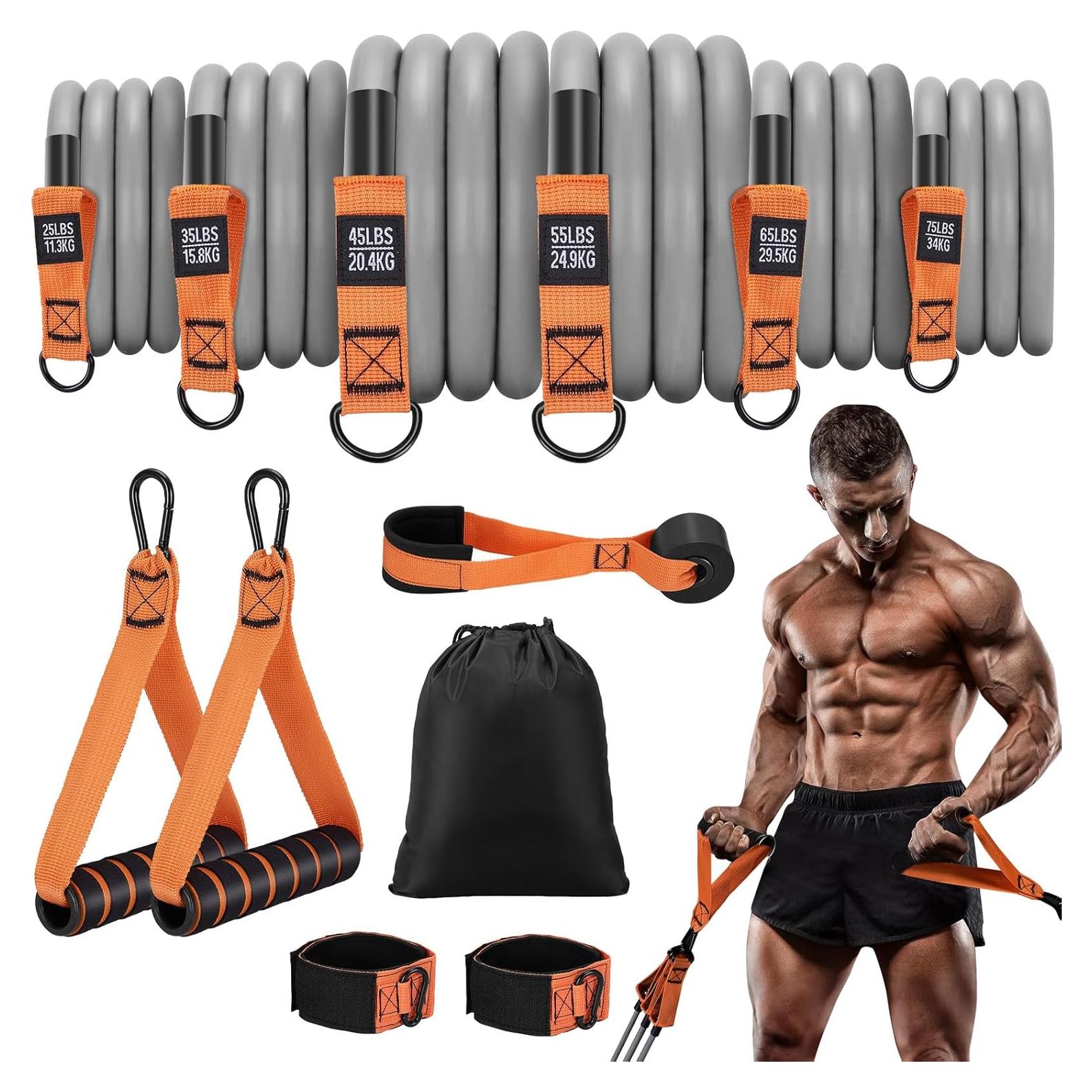 Bandas de Resistencia YONKFUL 300 LBS con Mangos y Anclaje