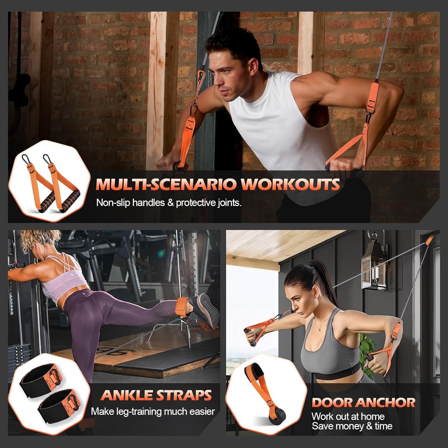 Bandas de Resistencia YONKFUL 300 LBS con Mangos y Anclaje