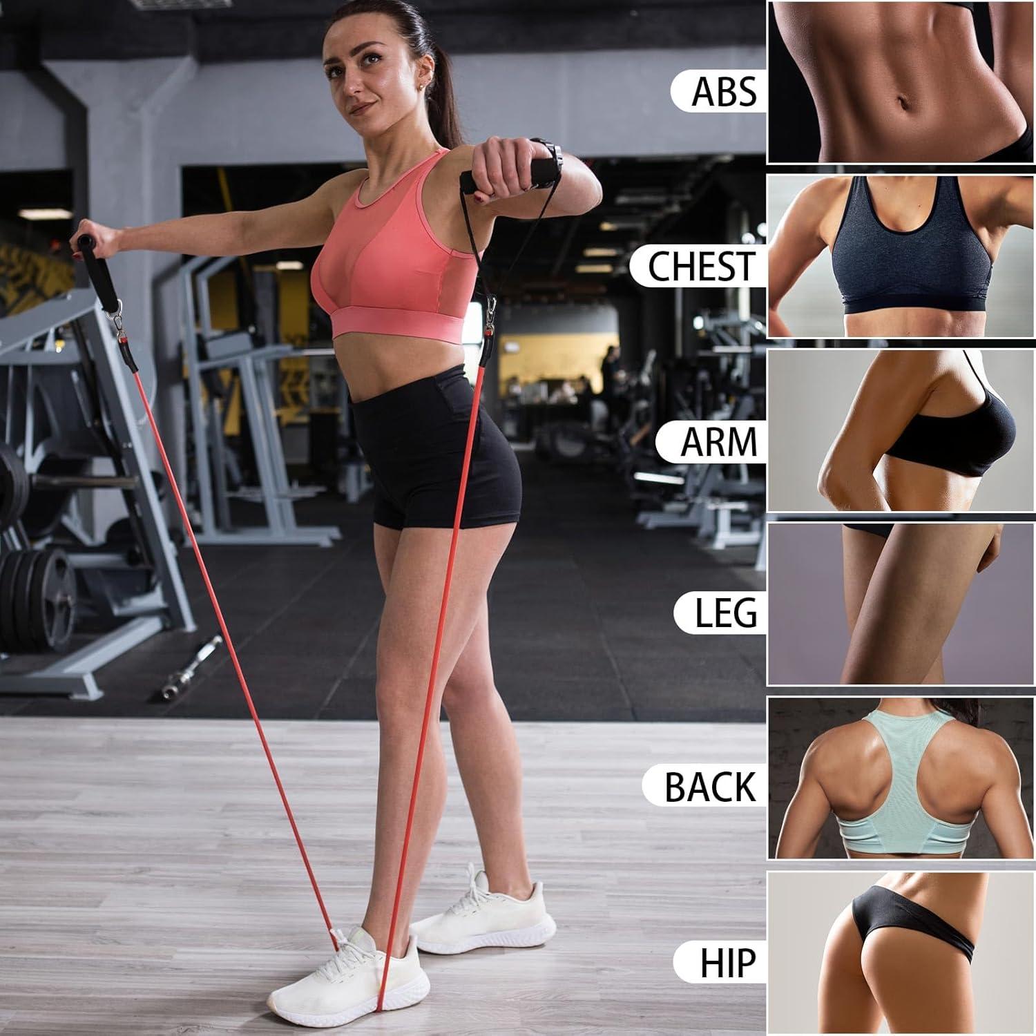 Juego de Bandas de Resistencia WOBEVB 68 kg con Accesorios