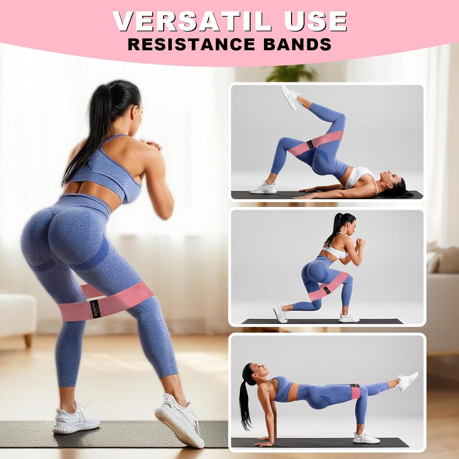 Set de Bandas de Resistencia SUNVIVI para Piernas y Glúteos - 3 Niveles