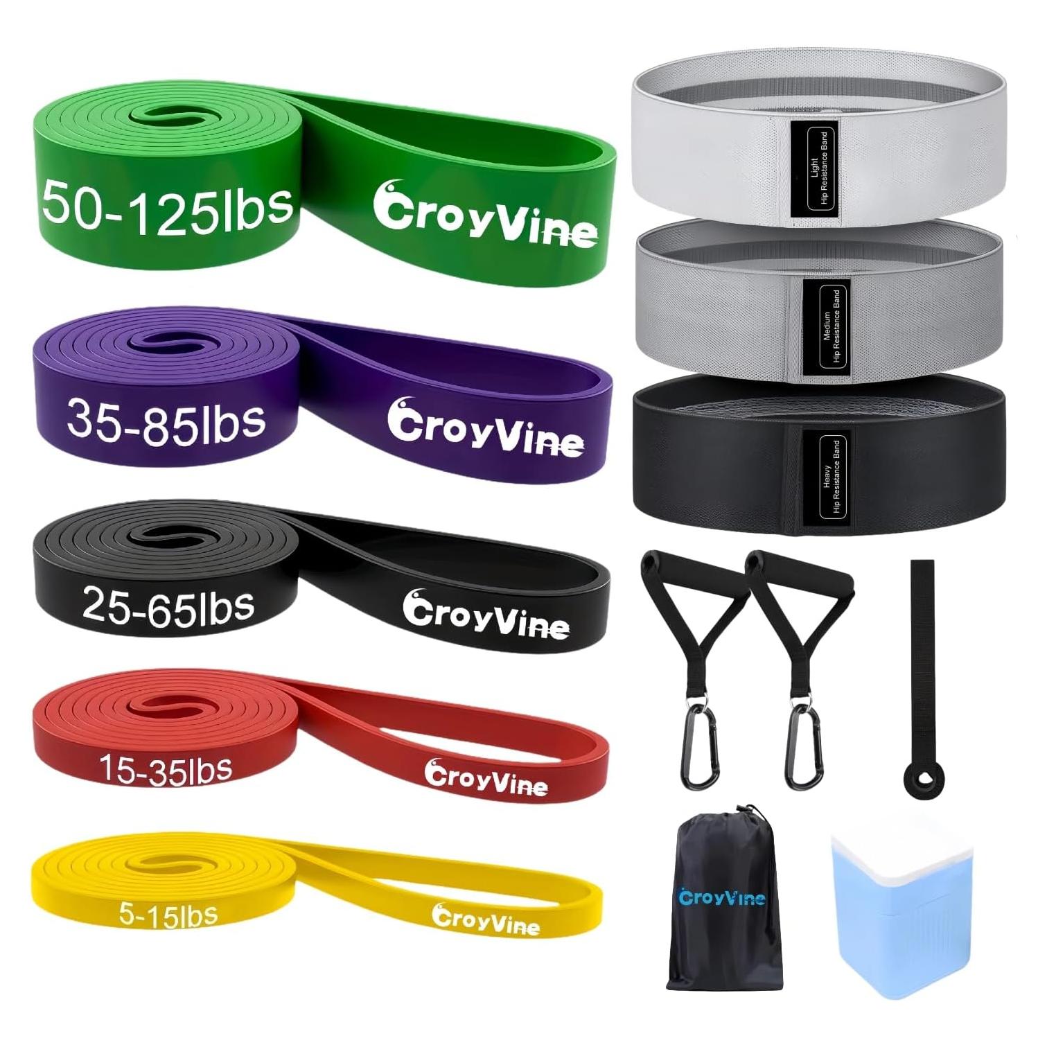 Juego de bandas de resistencia CroyVine 8 piezas para fitness