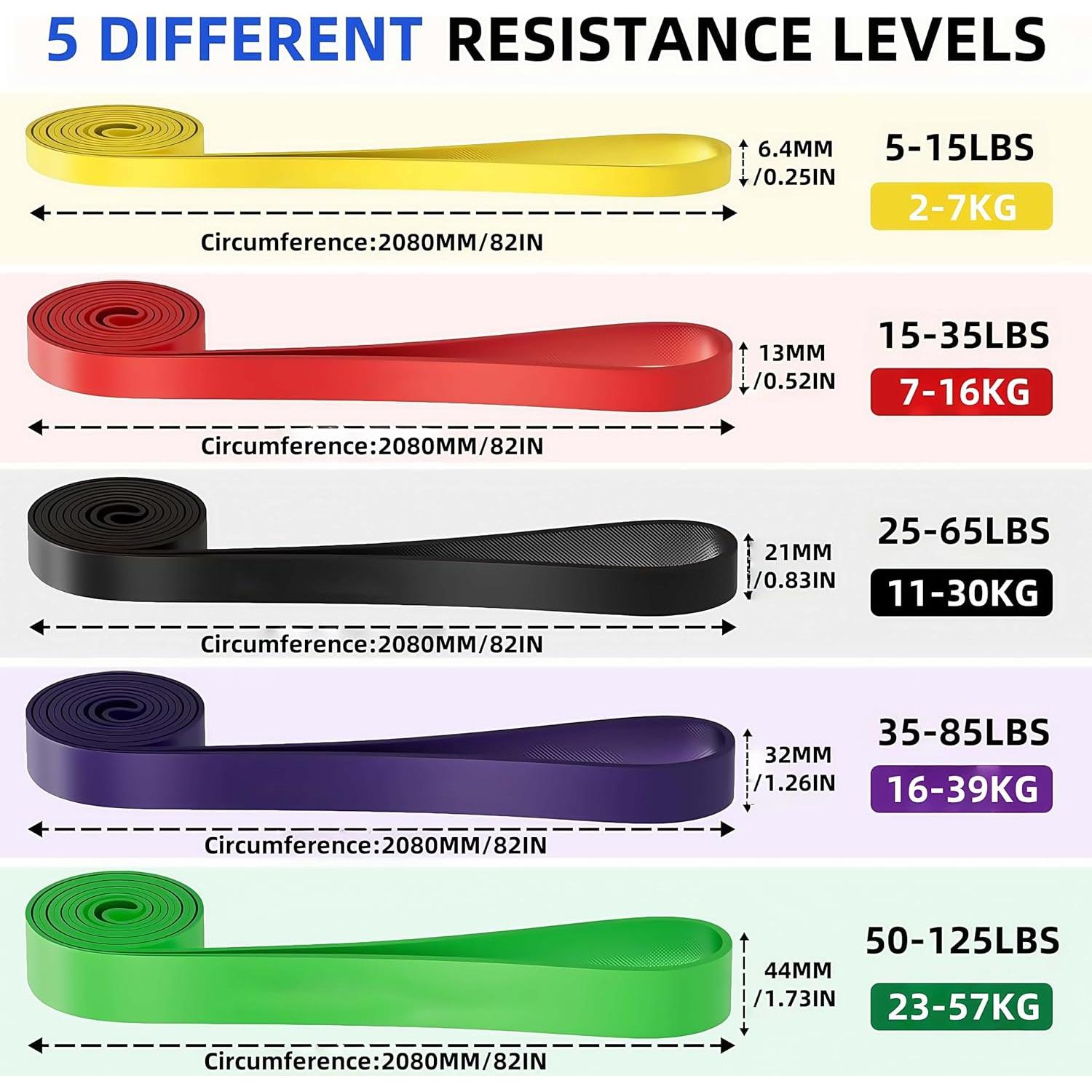 Juego de bandas de resistencia CroyVine 8 piezas para fitness