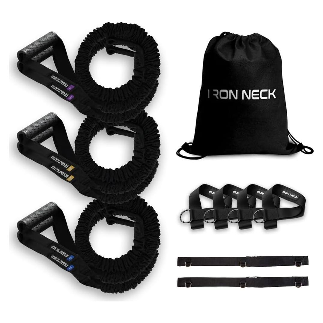 Sistema de Banda de Resistencia Iron Neck - Rehabilitación Hombro 3 Niveles