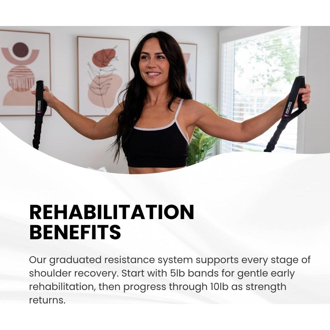 Sistema de Banda de Resistencia Iron Neck - Rehabilitación Hombro 3 Niveles