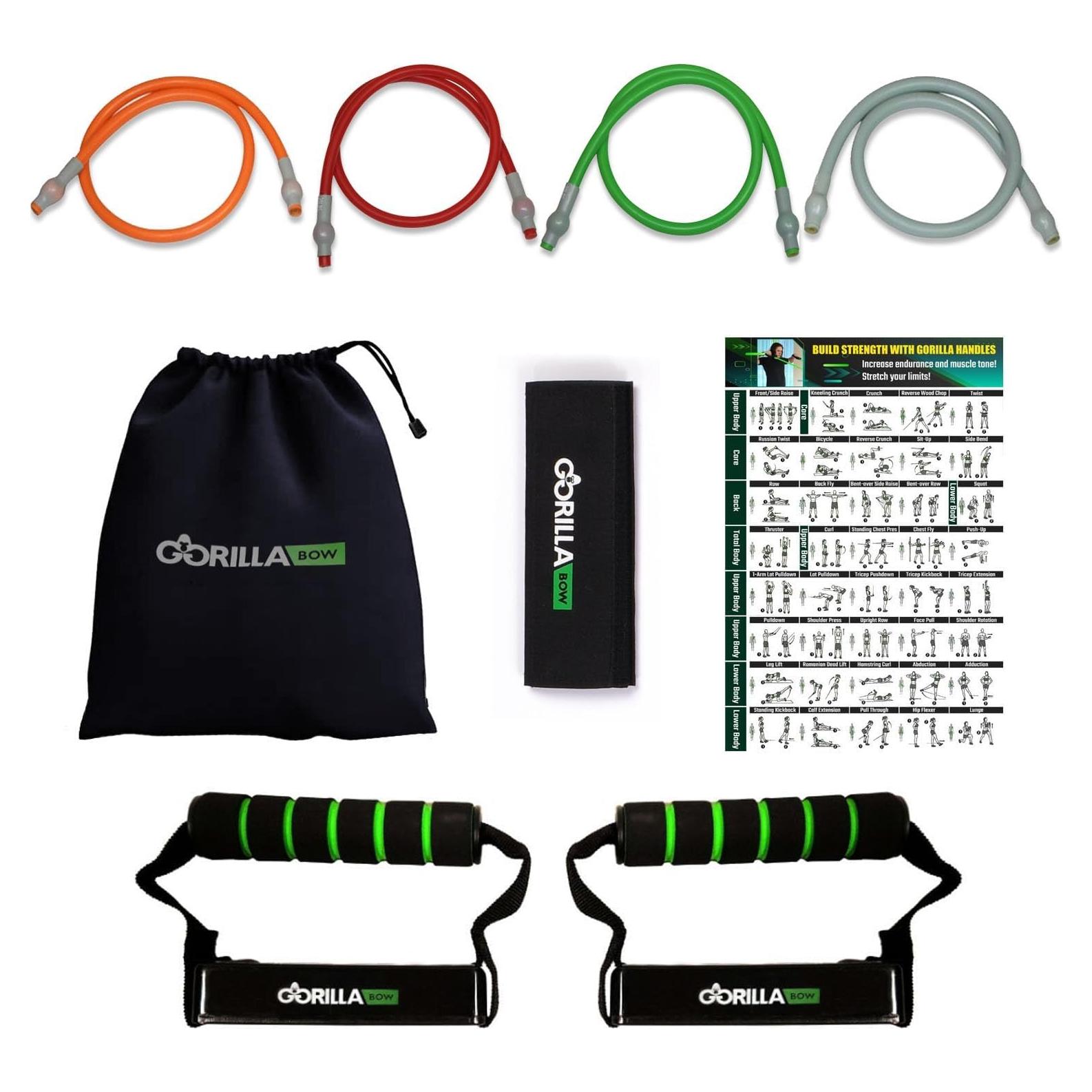 Bandas de Resistencia Gorilla Bow 68 kg con Mangos Antideslizantes