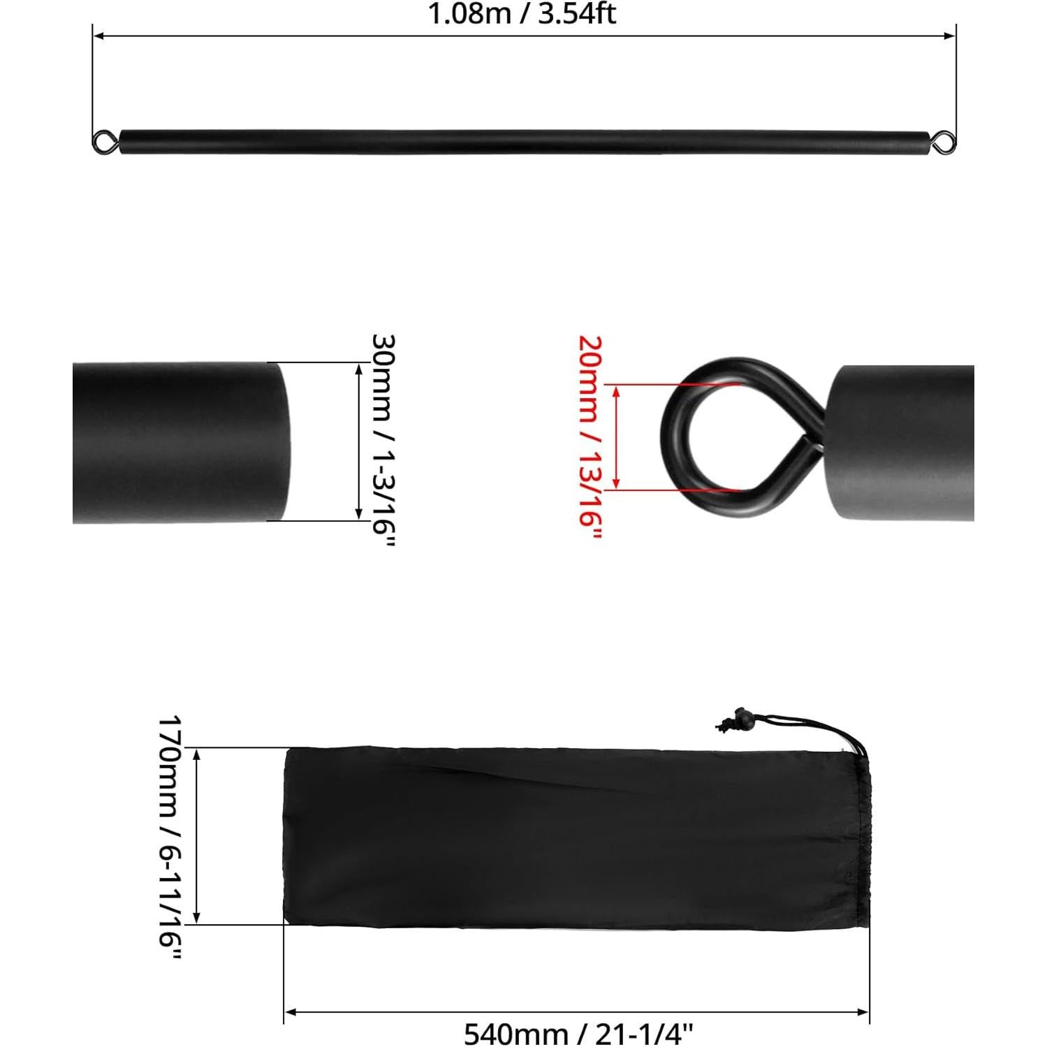 Barra de Resistencia QWORK 108cm Desmontable para Ejercicio