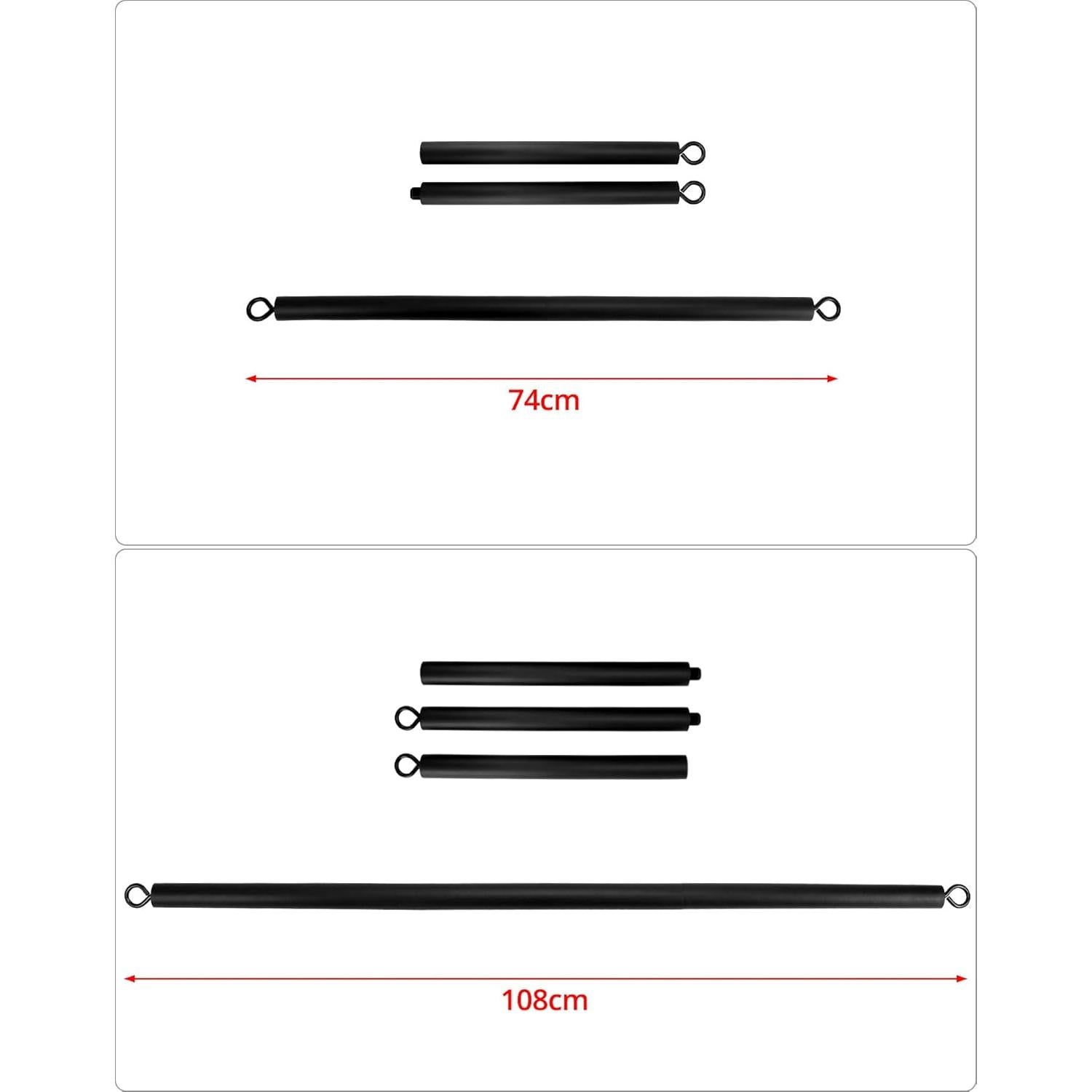Barra de Resistencia QWORK 108cm Desmontable para Ejercicio