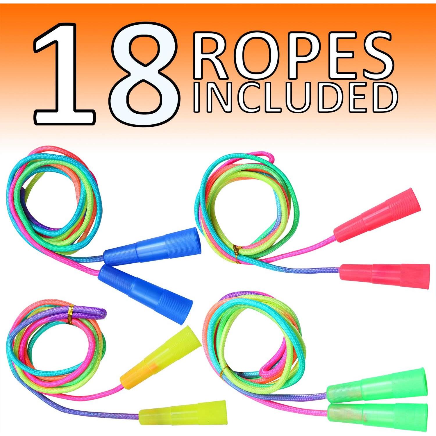 Cuerdas de Saltar Arcoíris Elcoho 18 Piezas 2.2m Ajustables