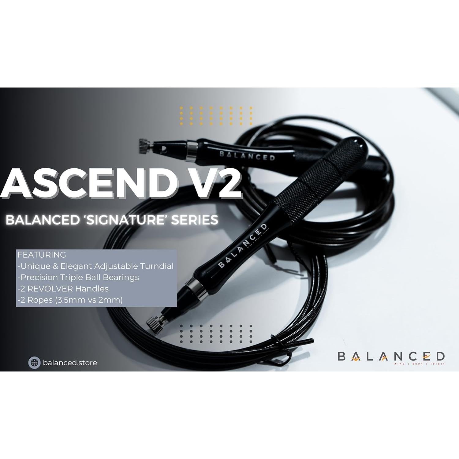 Cuerda de Salto Ajustable Balanced ASCEND V1 Ecológica