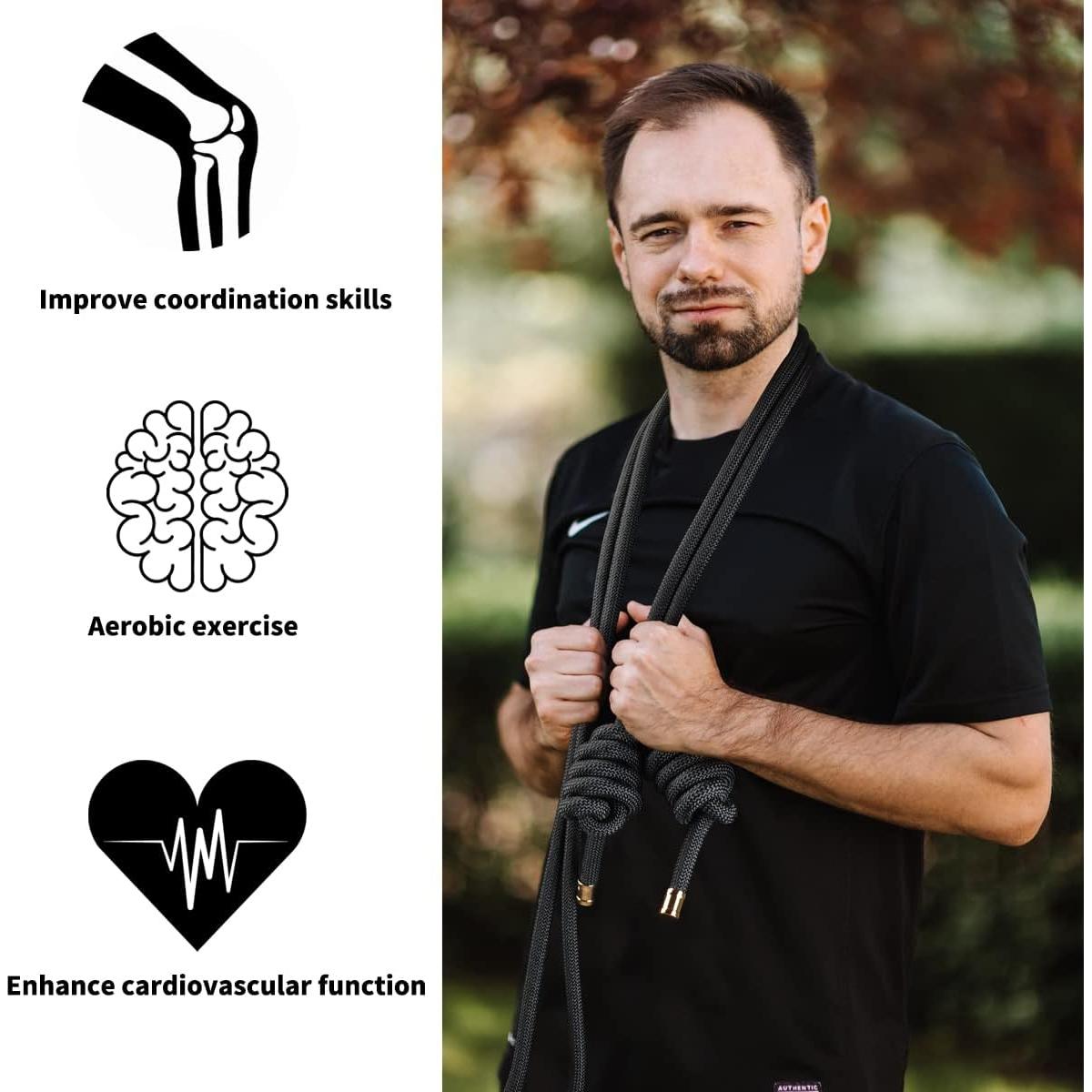 Cuerda de Flujo Veimia Ajustable 4.3m para Fitness y Cardio