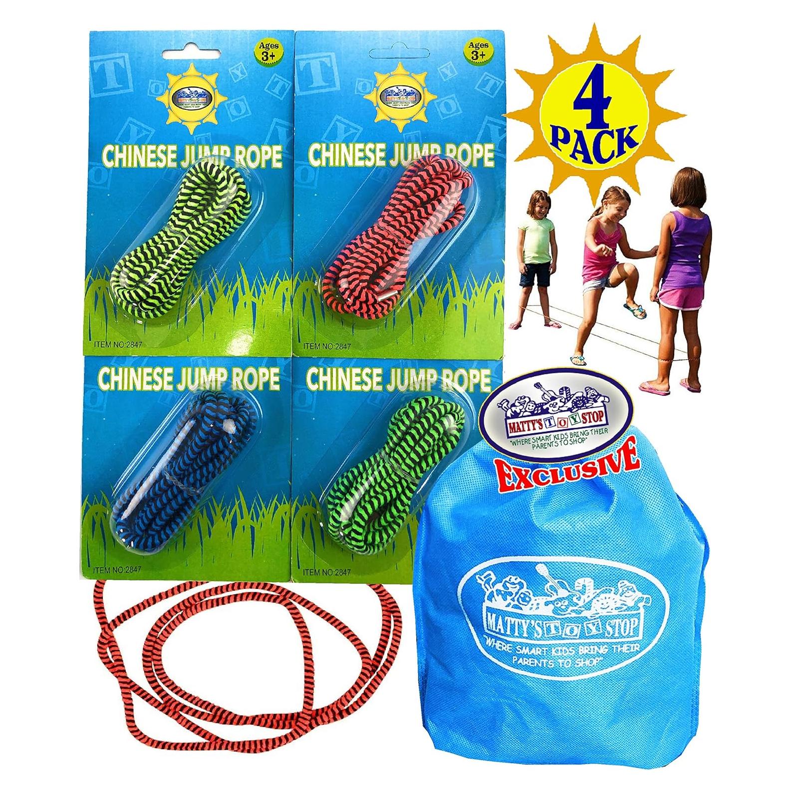 Cuerda de Salto China Deluxe Matty's Toy Stop - Paquete de 4