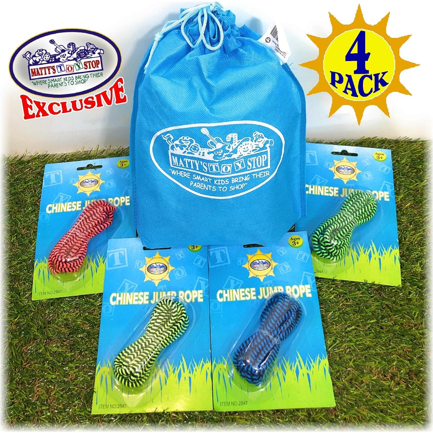 Cuerda de Salto China Deluxe Matty's Toy Stop - Paquete de 4