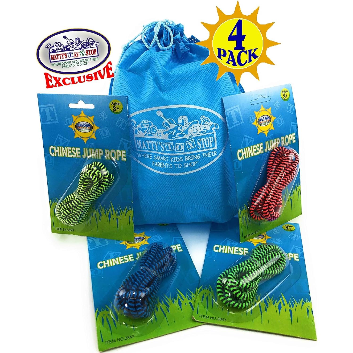 Cuerda de Salto China Deluxe Matty's Toy Stop - Paquete de 4