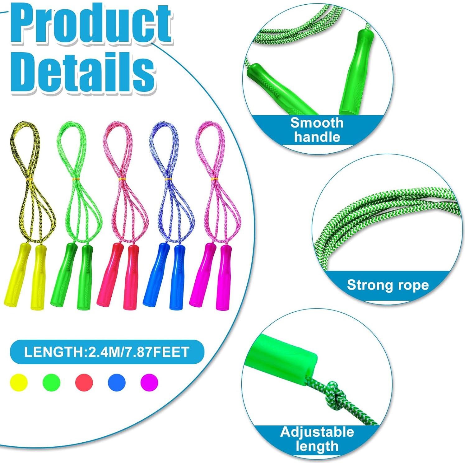 Cuerdas de Salto Arcoíris Honoson 30 Pcs 2.4m Nylon Ajustables