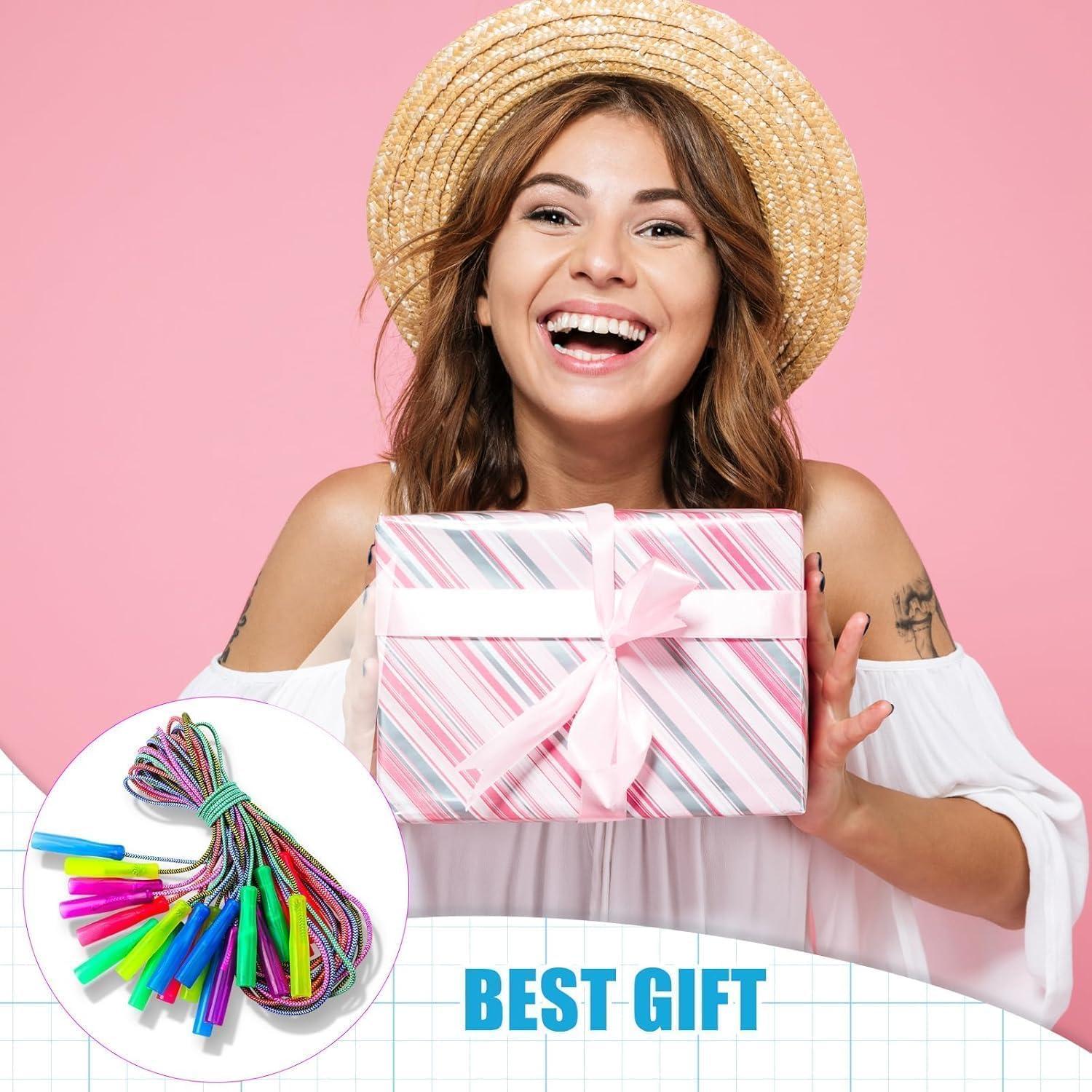 Cuerdas de Salto Arcoíris Honoson 30 Pcs 2.4m Nylon Ajustables