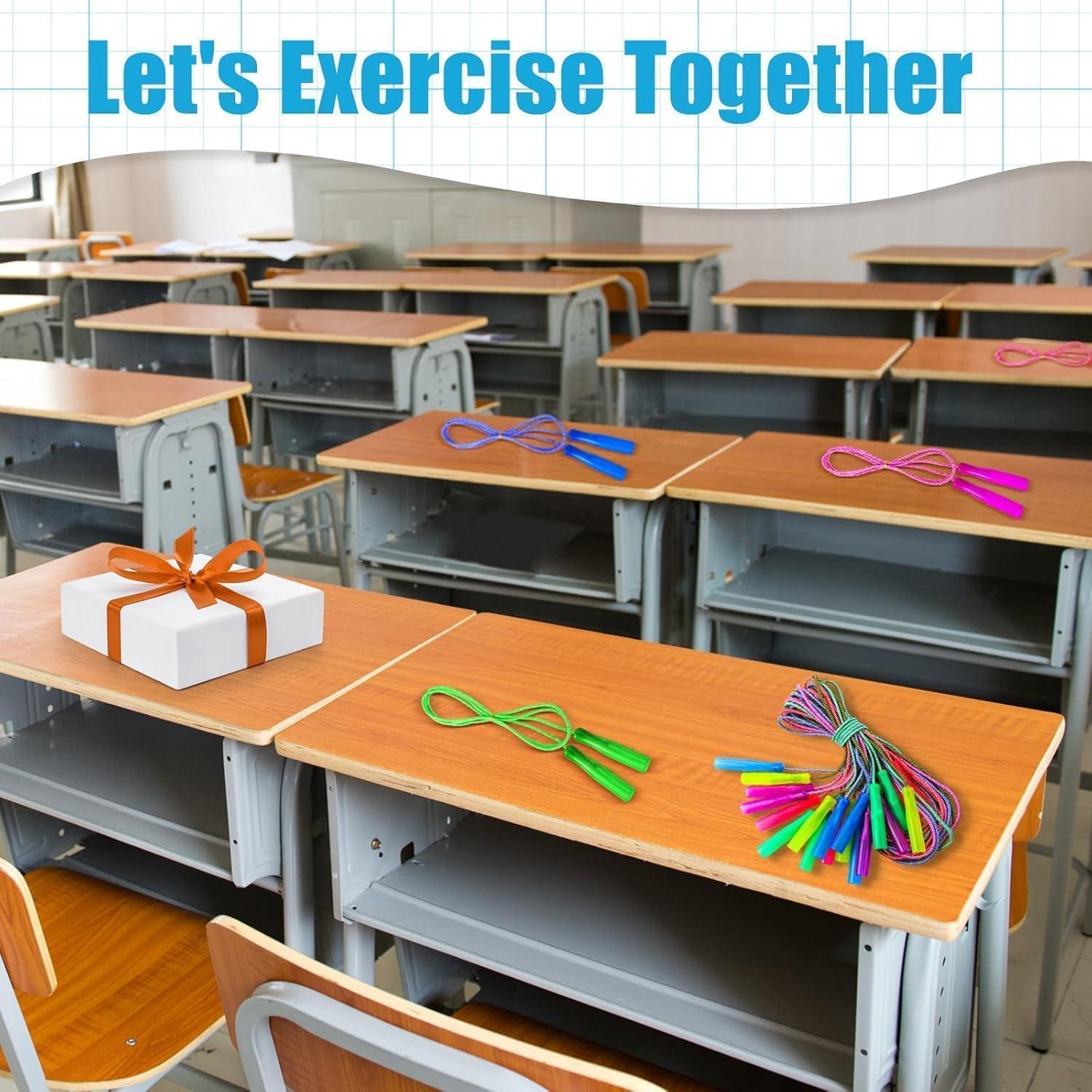 Cuerdas de Salto Arcoíris Honoson 30 Pcs 2.4m Nylon Ajustables