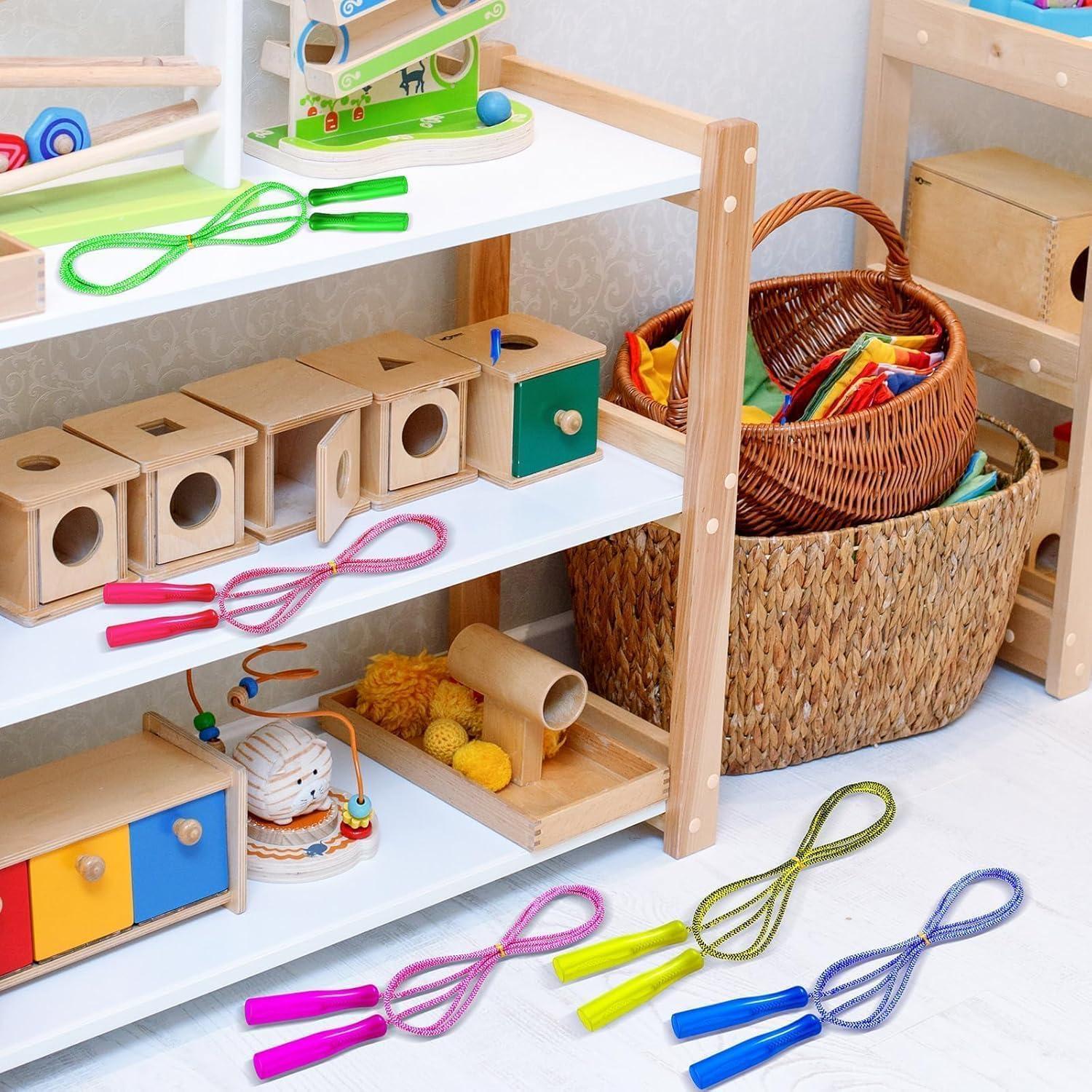 Cuerdas de Salto Arcoíris Honoson 30 Pcs 2.4m Nylon Ajustables