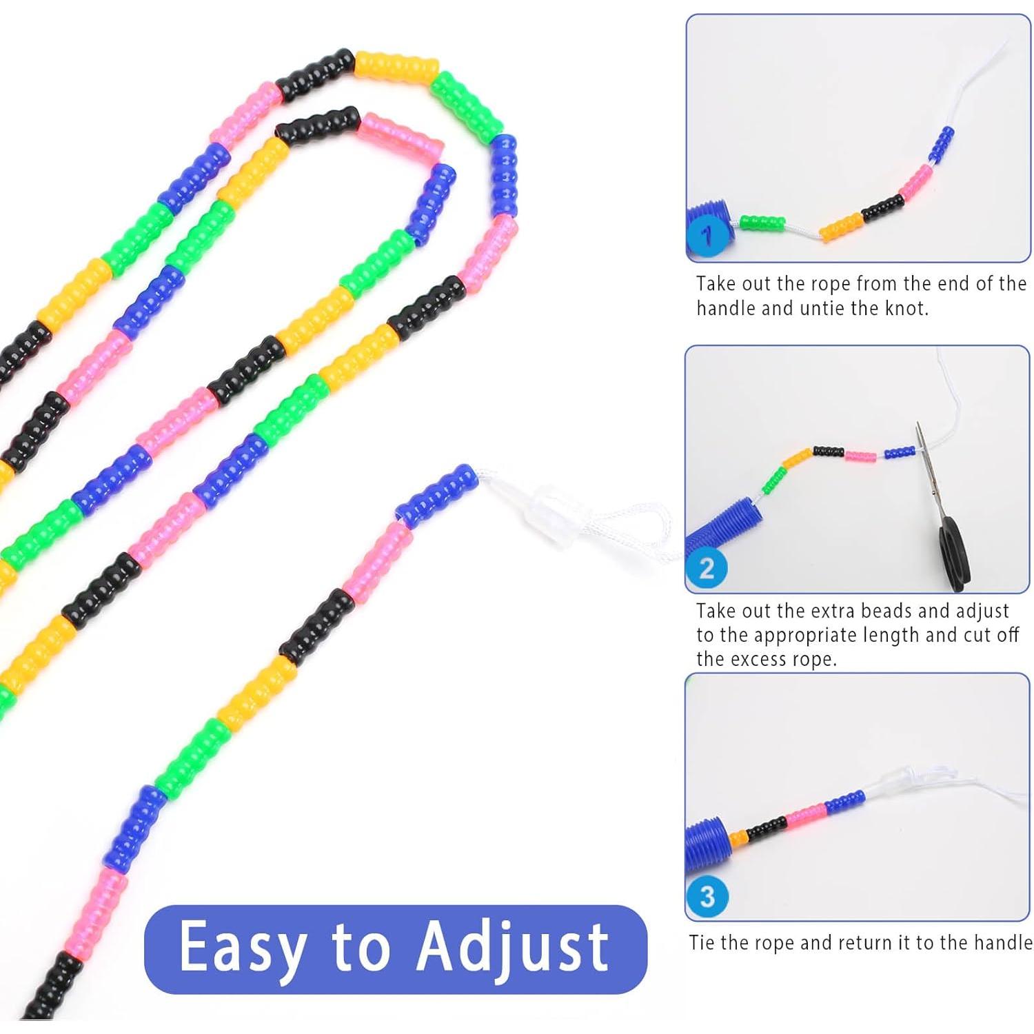 Cuerda de Salto Ajustable ACEONE 4.98 m 2 Paquetes Azul