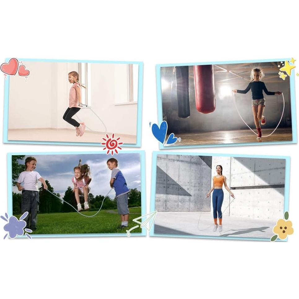 Cuerda de Saltar Ajustable Crhoeiq para Niños 3m Rosa