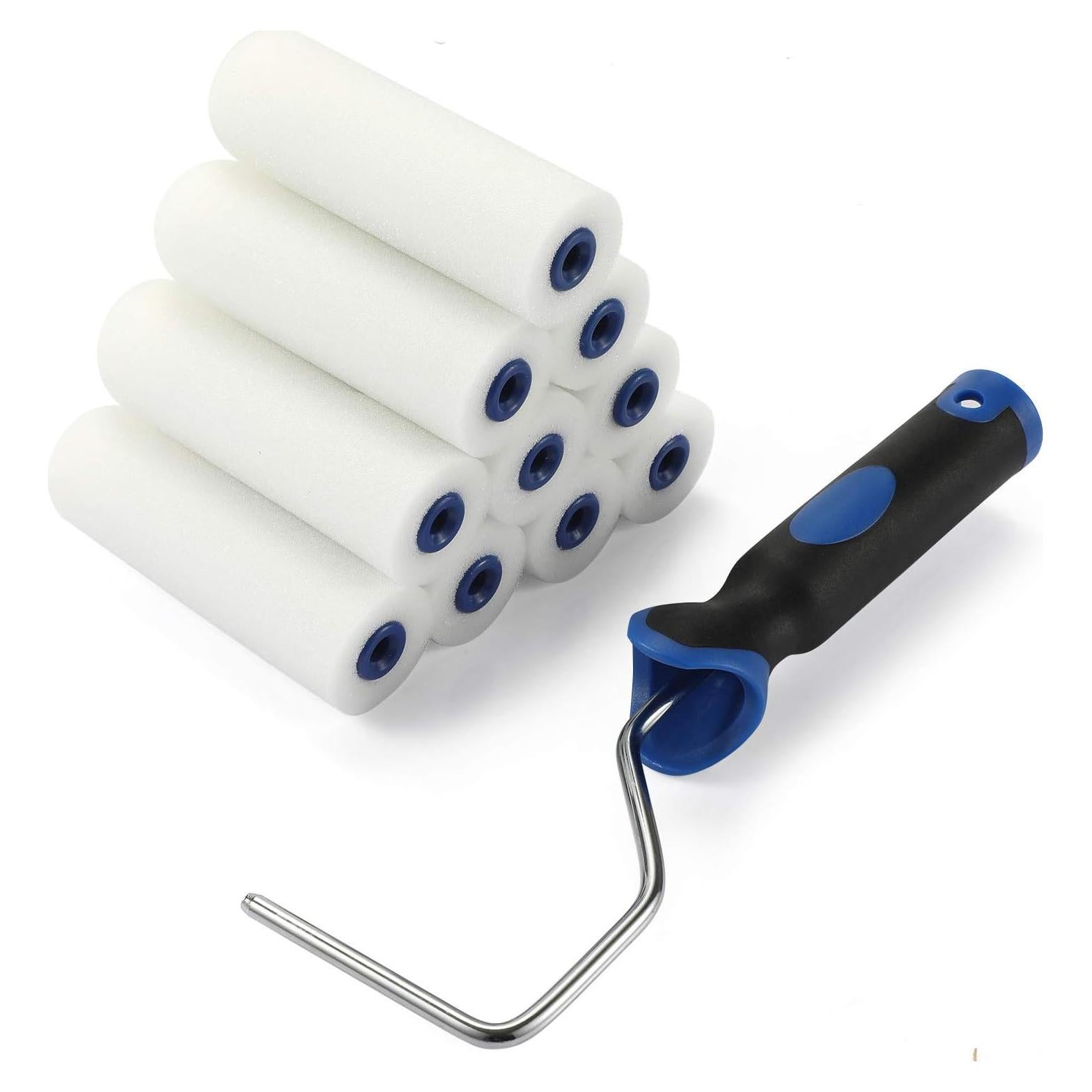 Juego de Mini Rodillos de Pintura de Espuma KUPOO 4" 11 Pzas