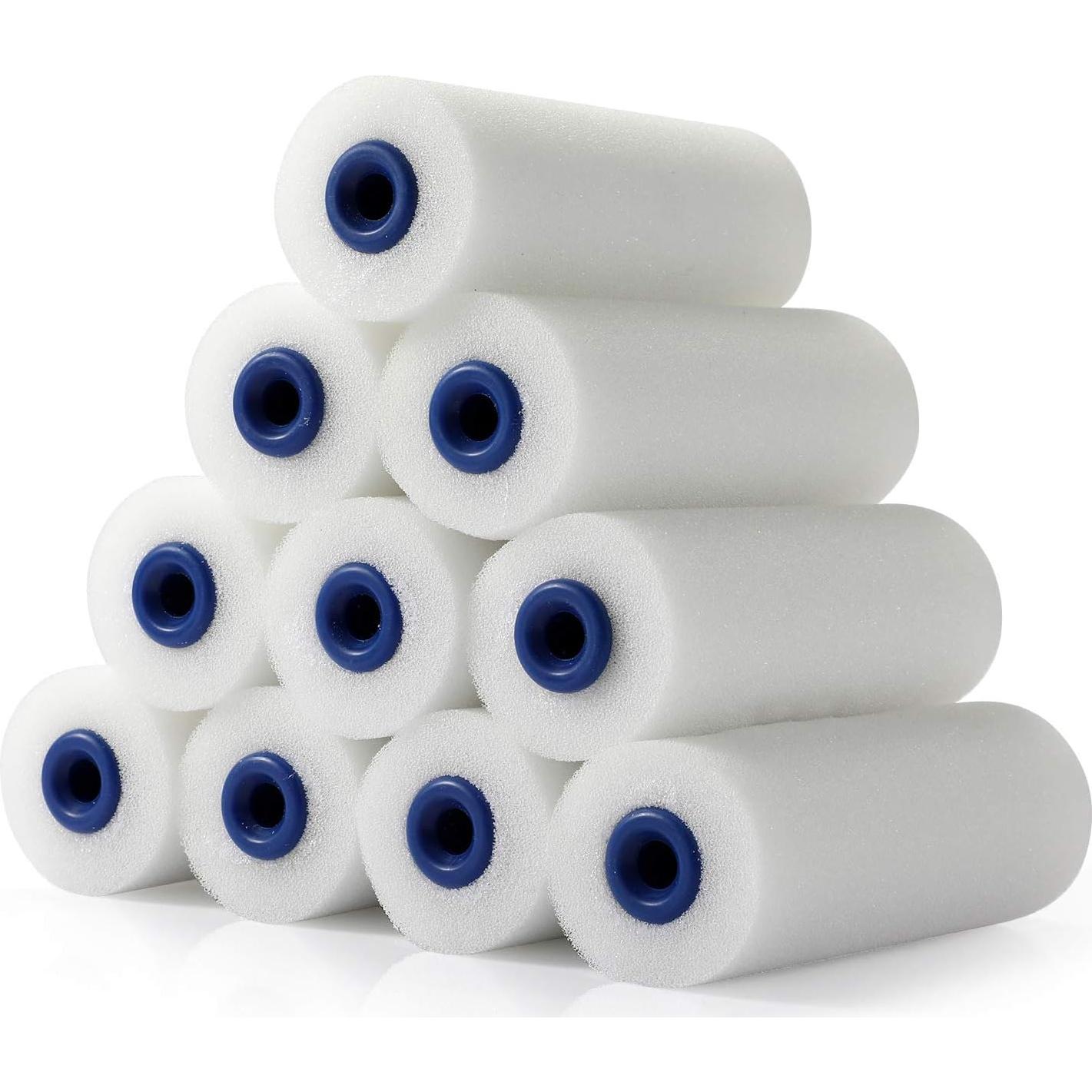 Juego de Mini Rodillos de Pintura de Espuma KUPOO 4" 11 Pzas