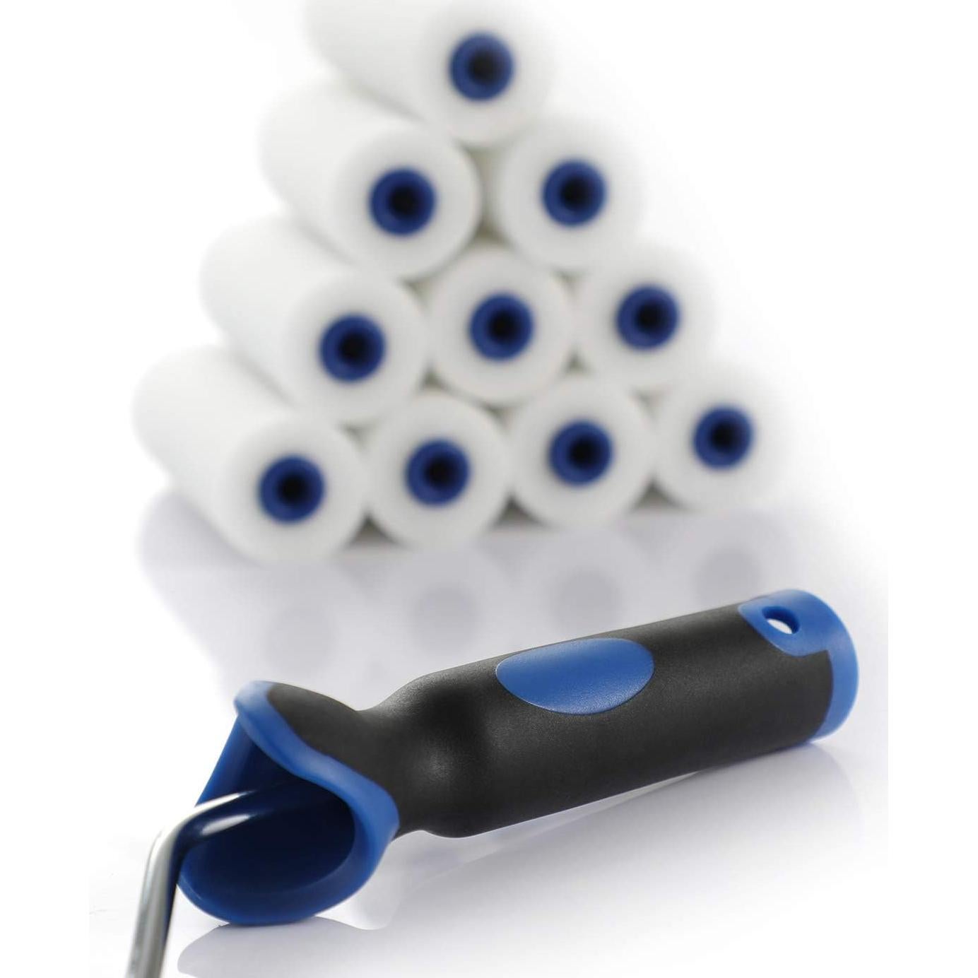 Juego de Mini Rodillos de Pintura de Espuma KUPOO 4" 11 Pzas