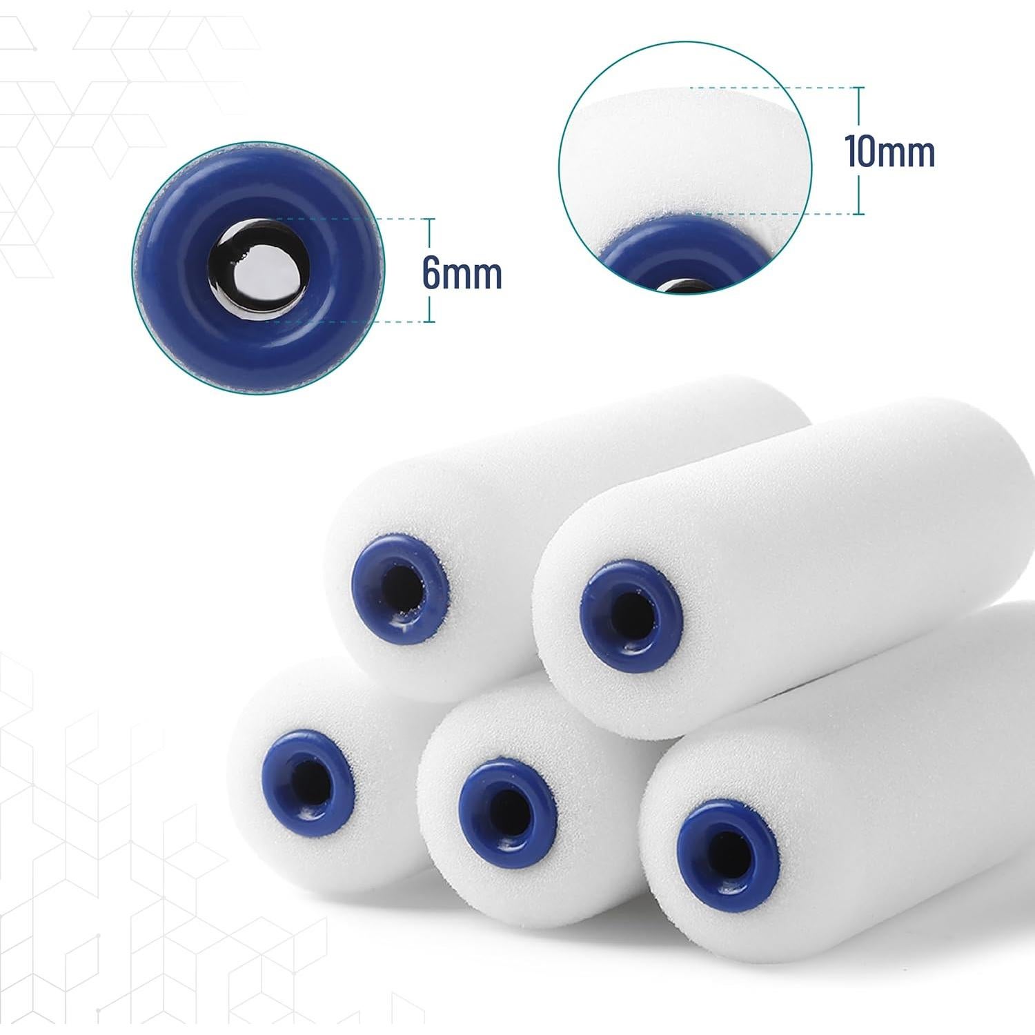 Juego de Rodillos de Pintura de Espuma Bates 4" 8 Piezas