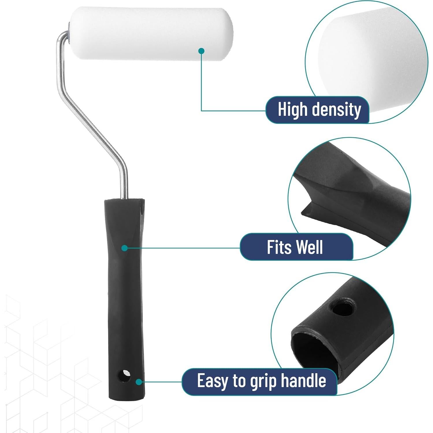 Juego de Rodillos de Pintura de Espuma Bates 4" 8 Piezas