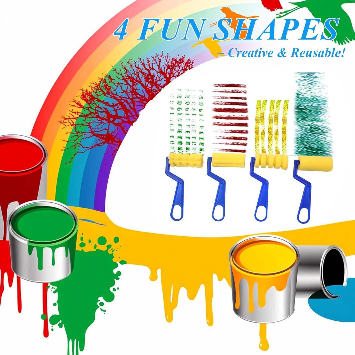 40 Rodillos de Pintura de Espuma SHANDERBAR Reutilizables 7 cm