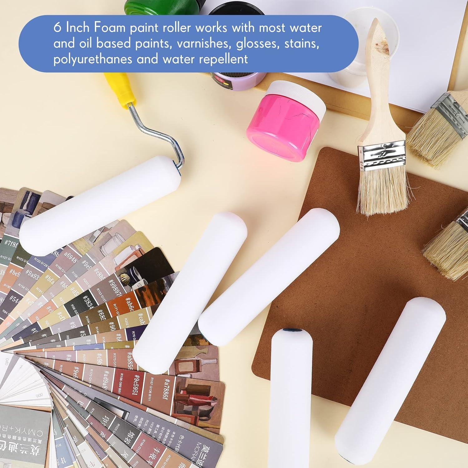 40 Fundas de Rodillo de Pintura Nuenen 15.24 cm Espuma Alta Densidad