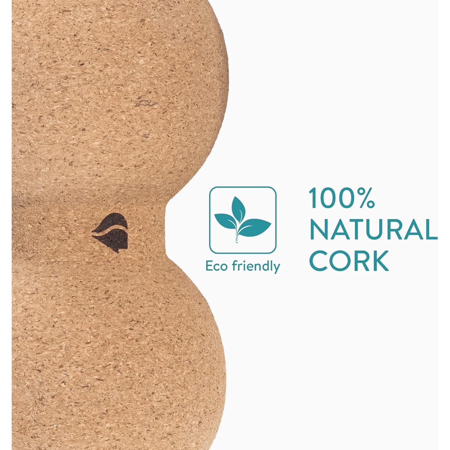 Juego de Rodillos de Masaje de Corcho Navaris - 3 Piezas