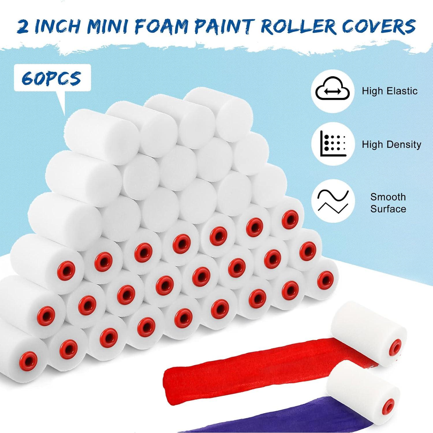 60 Cubiertas de Rodillo de Pintura de Espuma 5 cm Nuogo