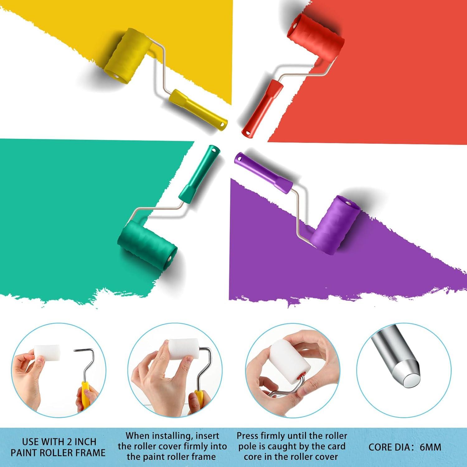 60 Cubiertas de Rodillo de Pintura de Espuma 5 cm Nuogo