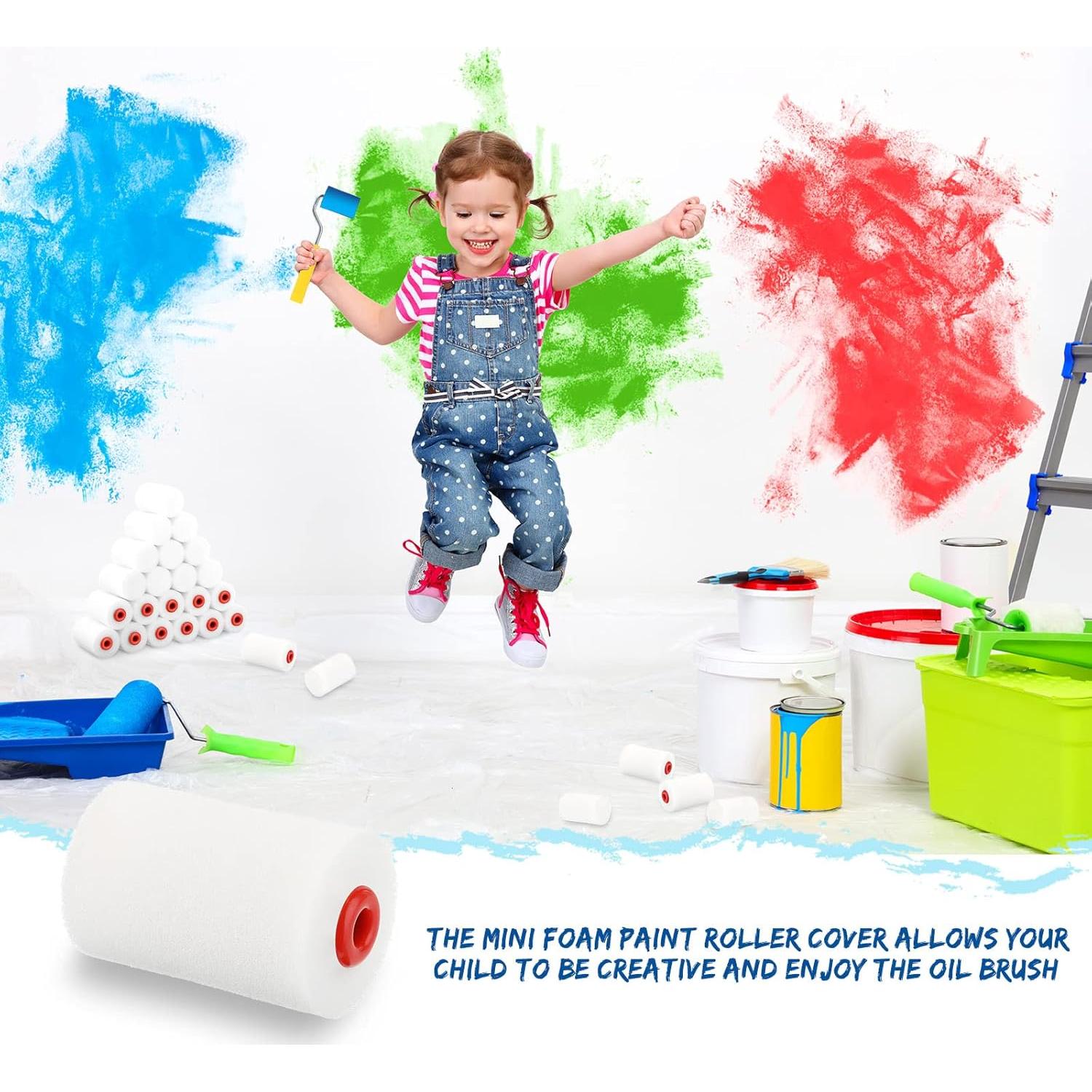 60 Cubiertas de Rodillo de Pintura de Espuma 5 cm Nuogo