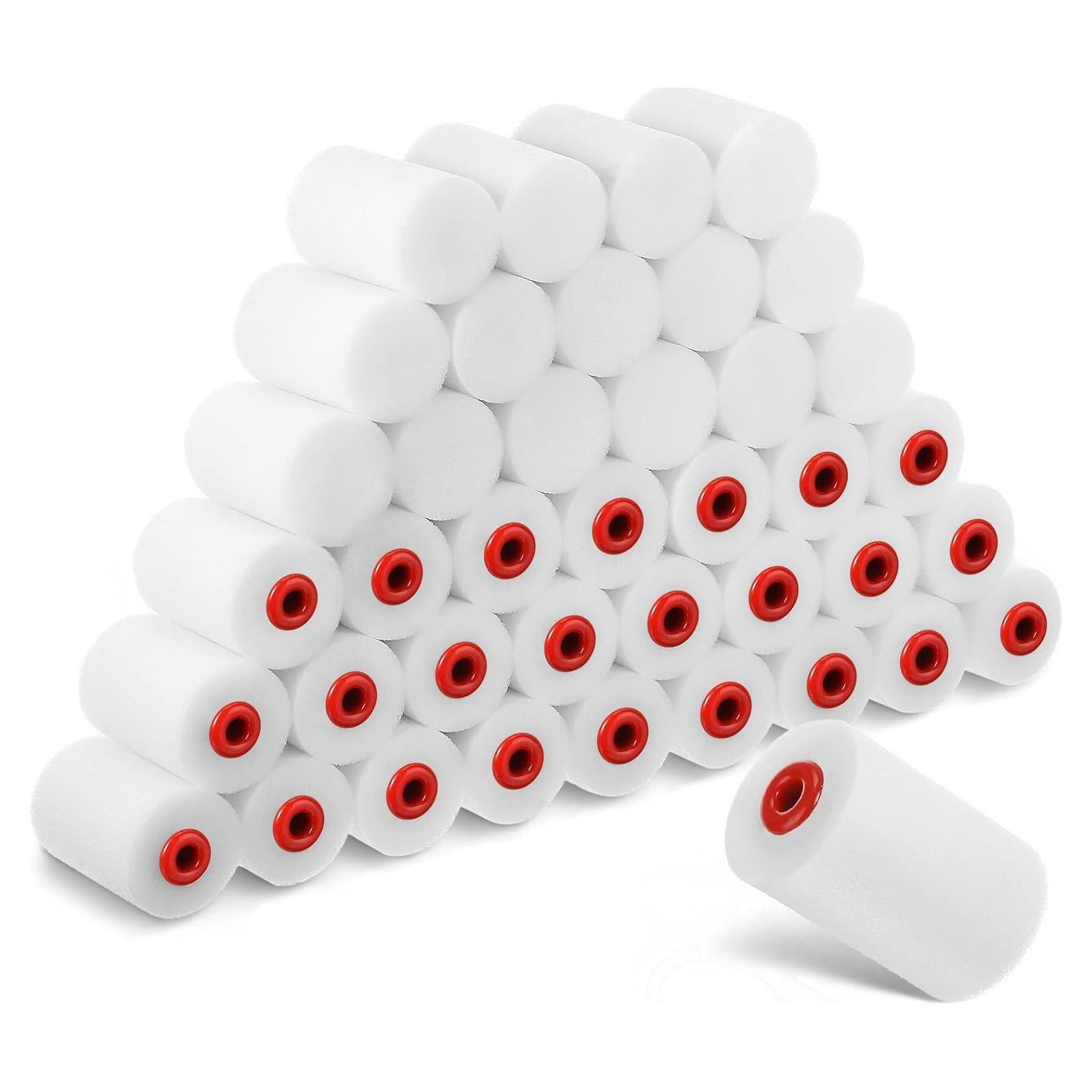 40 Cubiertas de Rodillo de Pintura Mini 2" Zhehao Espuma Densa