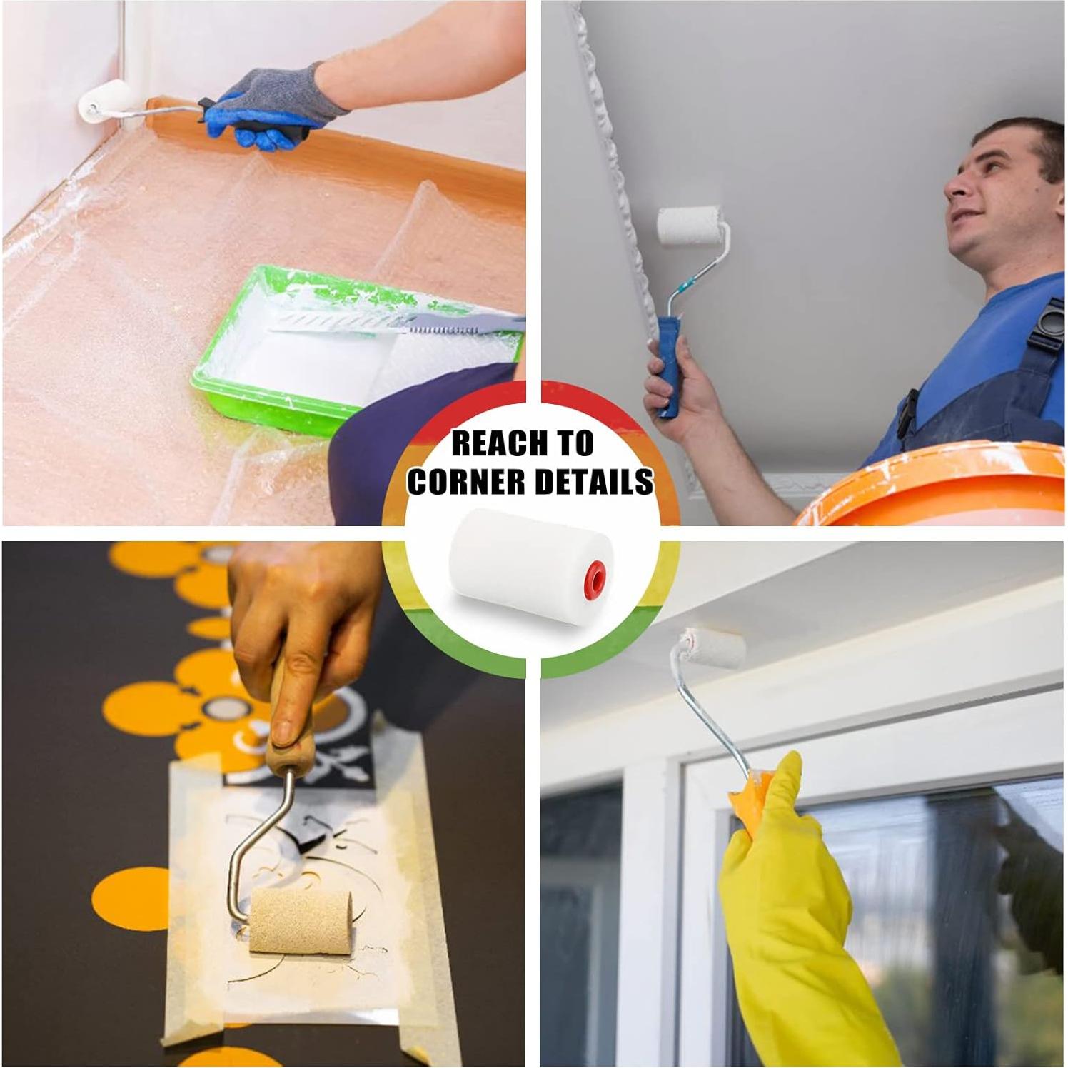 40 Cubiertas de Rodillo de Pintura Mini 2" Zhehao Espuma Densa