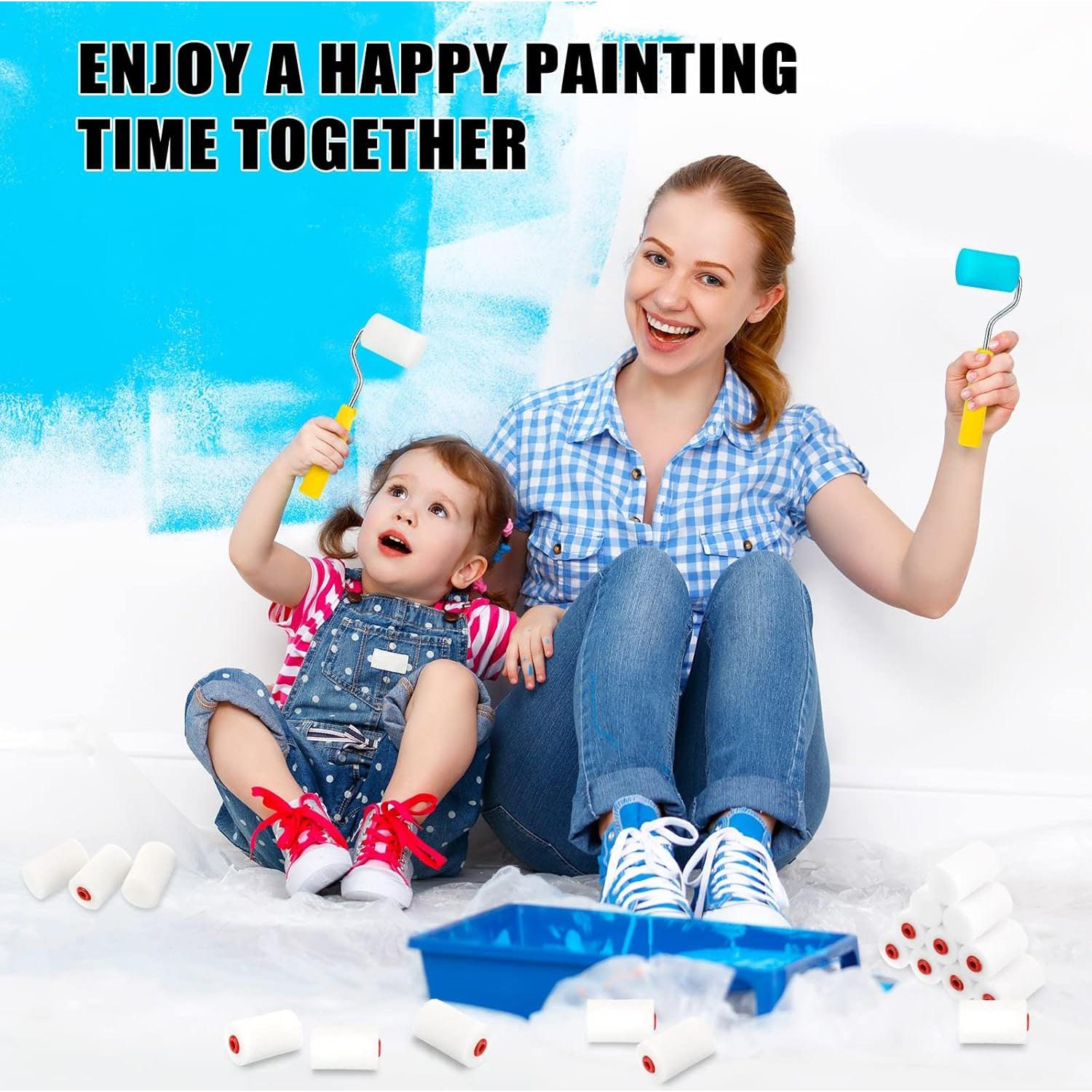 40 Cubiertas de Rodillo de Pintura Mini 2" Zhehao Espuma Densa