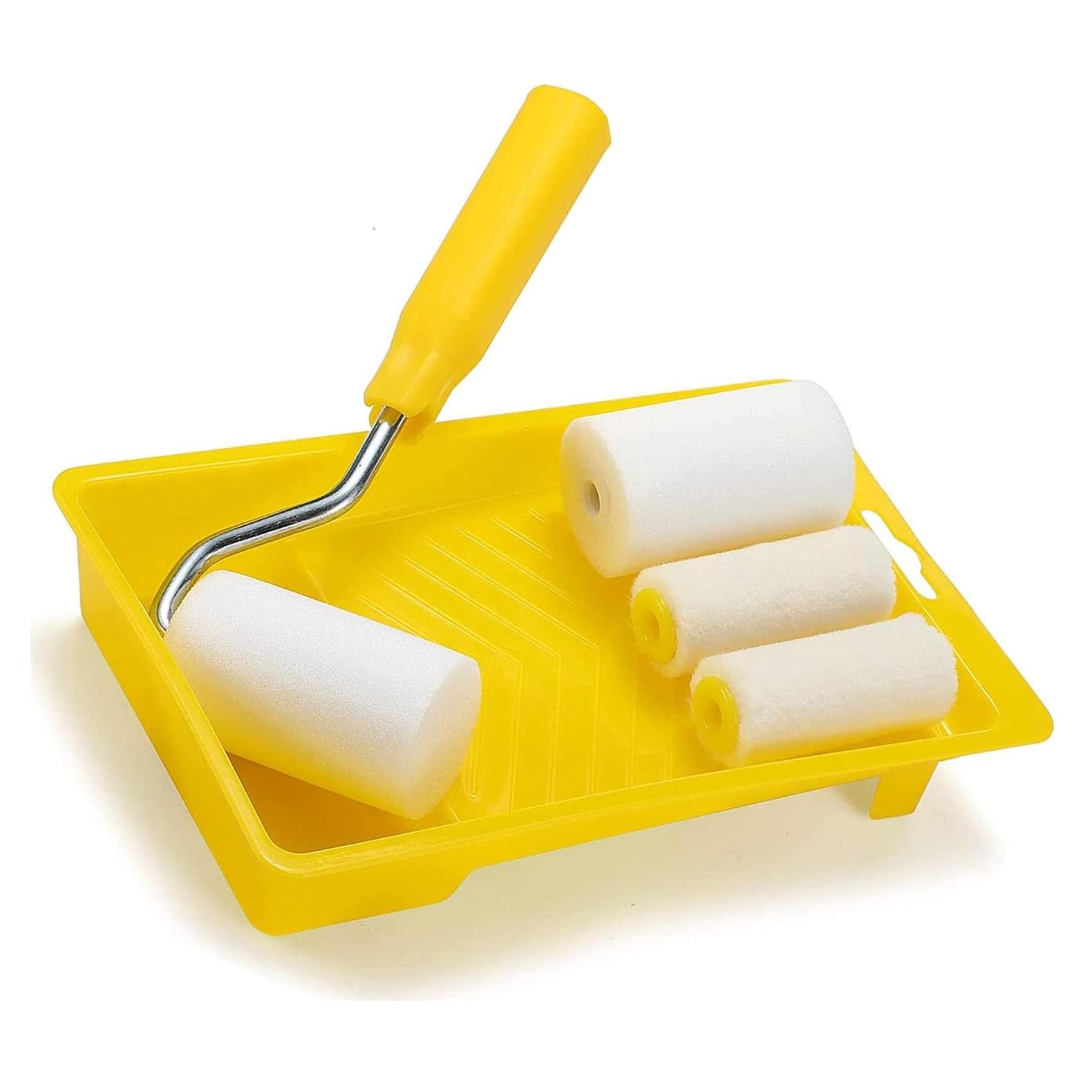 Kit Mini Rodillo de Pintura RZJZGZ 5 cm con Bandeja y Fundas