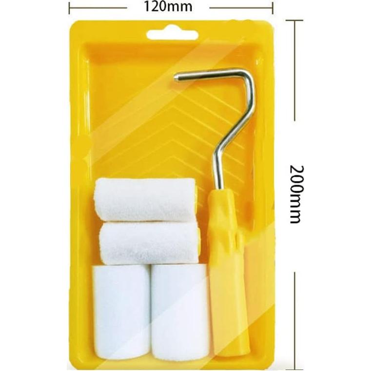 Kit Mini Rodillo de Pintura RZJZGZ 5 cm con Bandeja y Fundas