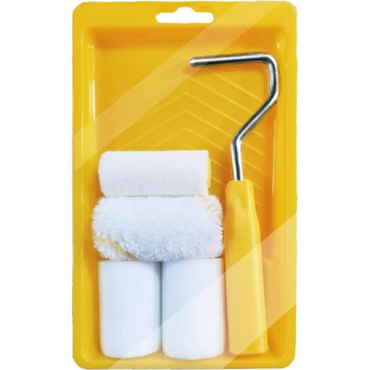 Kit Mini Rodillo de Pintura RZJZGZ 5 cm con Bandeja y Fundas