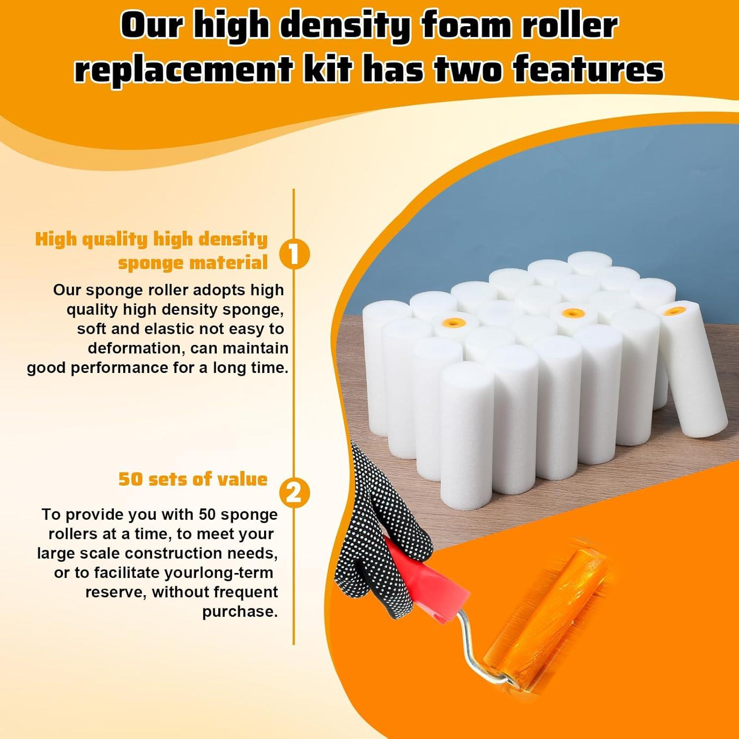 Paquete de 36 Fundas de Rodillo de Pintura Tobeelec 10.16 cm