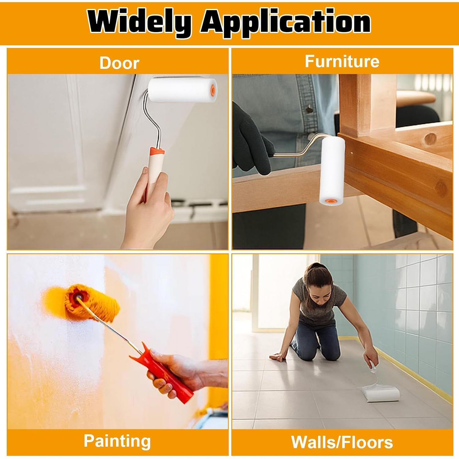 Paquete de 36 Fundas de Rodillo de Pintura Tobeelec 10.16 cm