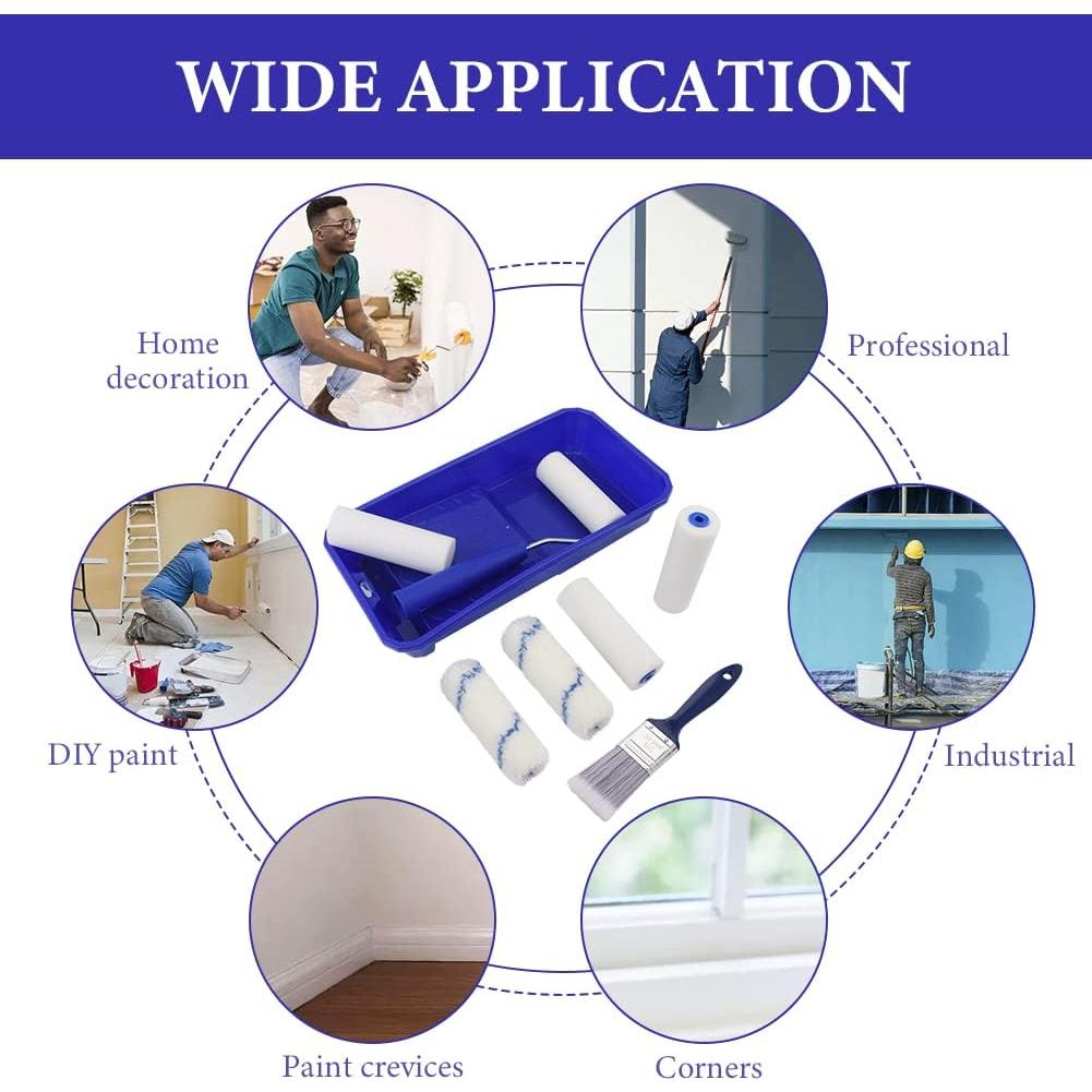 Kit Mini de Rodillos de Pintura 9 Piezas para DIY - Multicolor