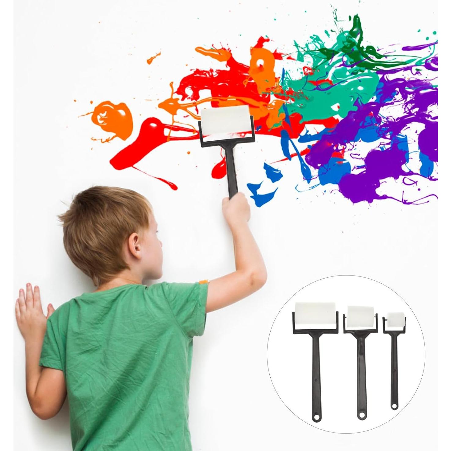 Rodillo de pintura de espuma jojofuny - 15 piezas, 3 tamaños